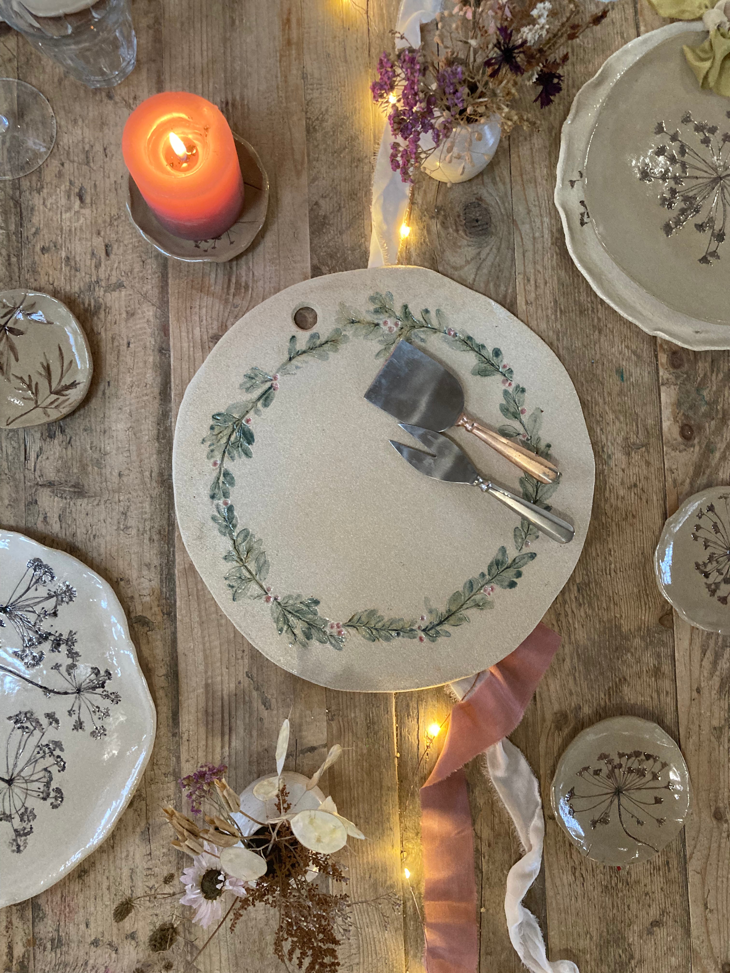 Round Cheese board christmas wreath edition 2