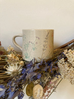 Botanical wildflower mug