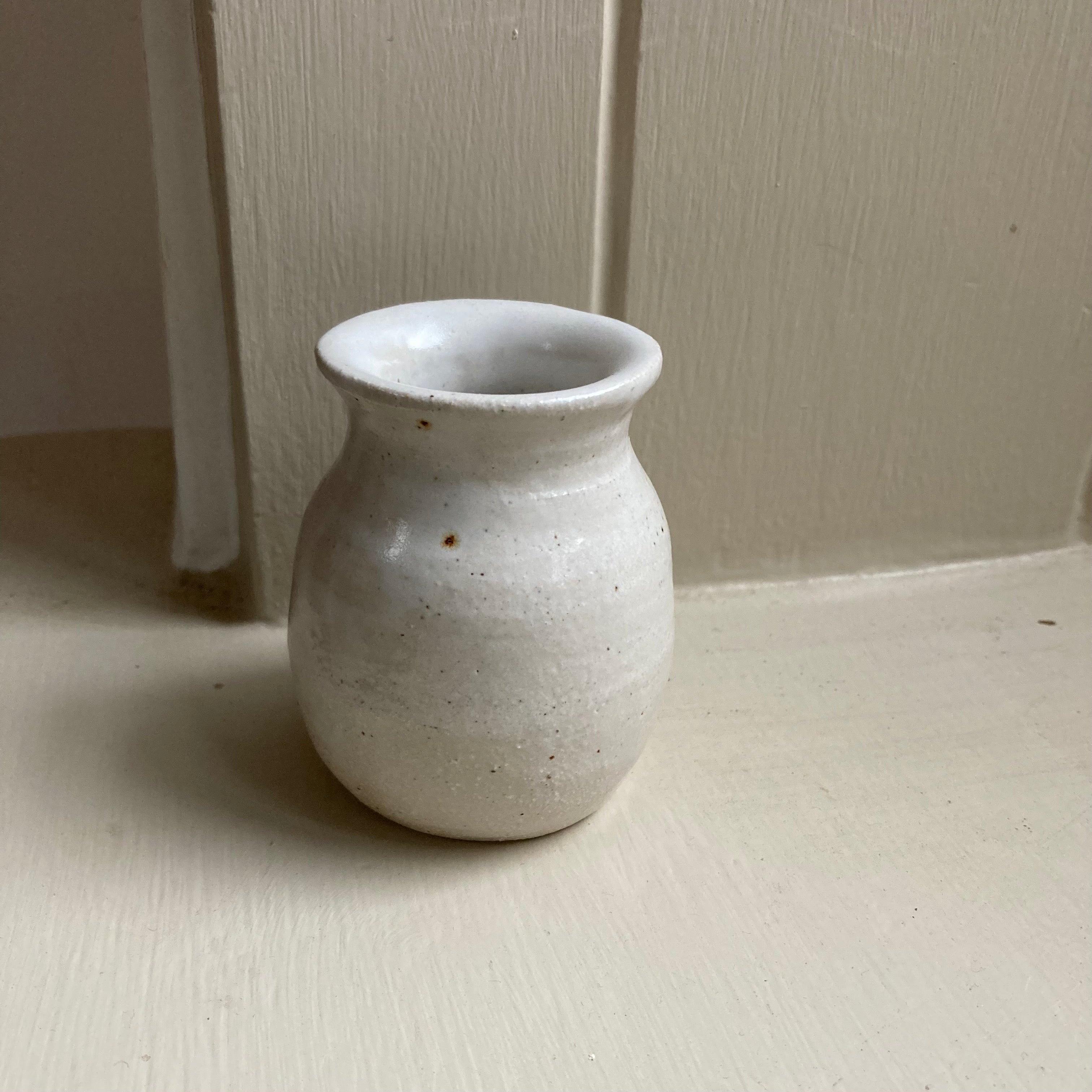 Matt white bud vase